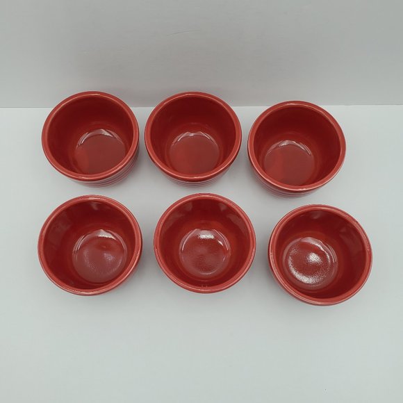 Faiancas Ideal Red Dessert Fruit Sauce Dip Berry Bowls Made in Portugal Red Bowl - Picture 3 of 7